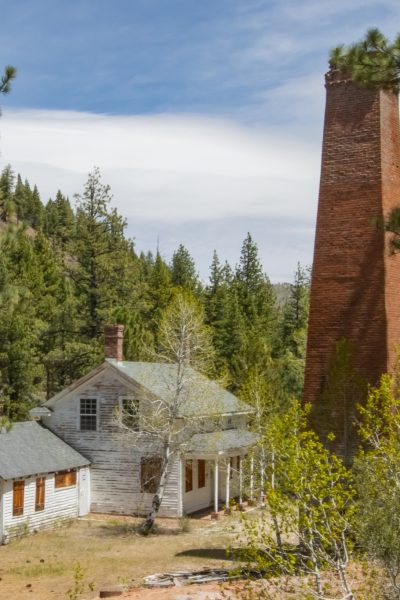 Silver Mountain City Kongsberg Koingsberg Ghost Town California Apline County Chalmer's Mansion Chimney Smelter