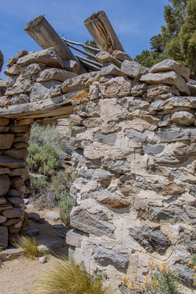 Masonic California Ghost Town Ruins Rock Building Middle town