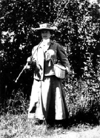 Glen Apline Springs Woman Fishing historical photograph