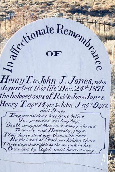 Silver City Cemetery Headstone Henry John Jones