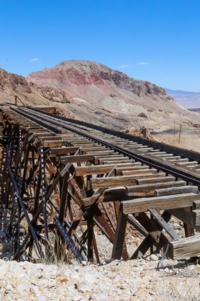 Nivloc Nevada Ghost Town Silver Peak Abandoned Mine and Trestle