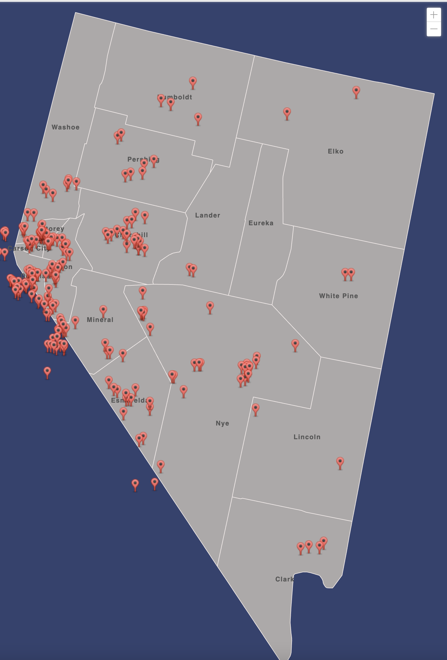 Map of Nevada Ghost Towns - NEVADA GHOST TOWNS & BEYOND