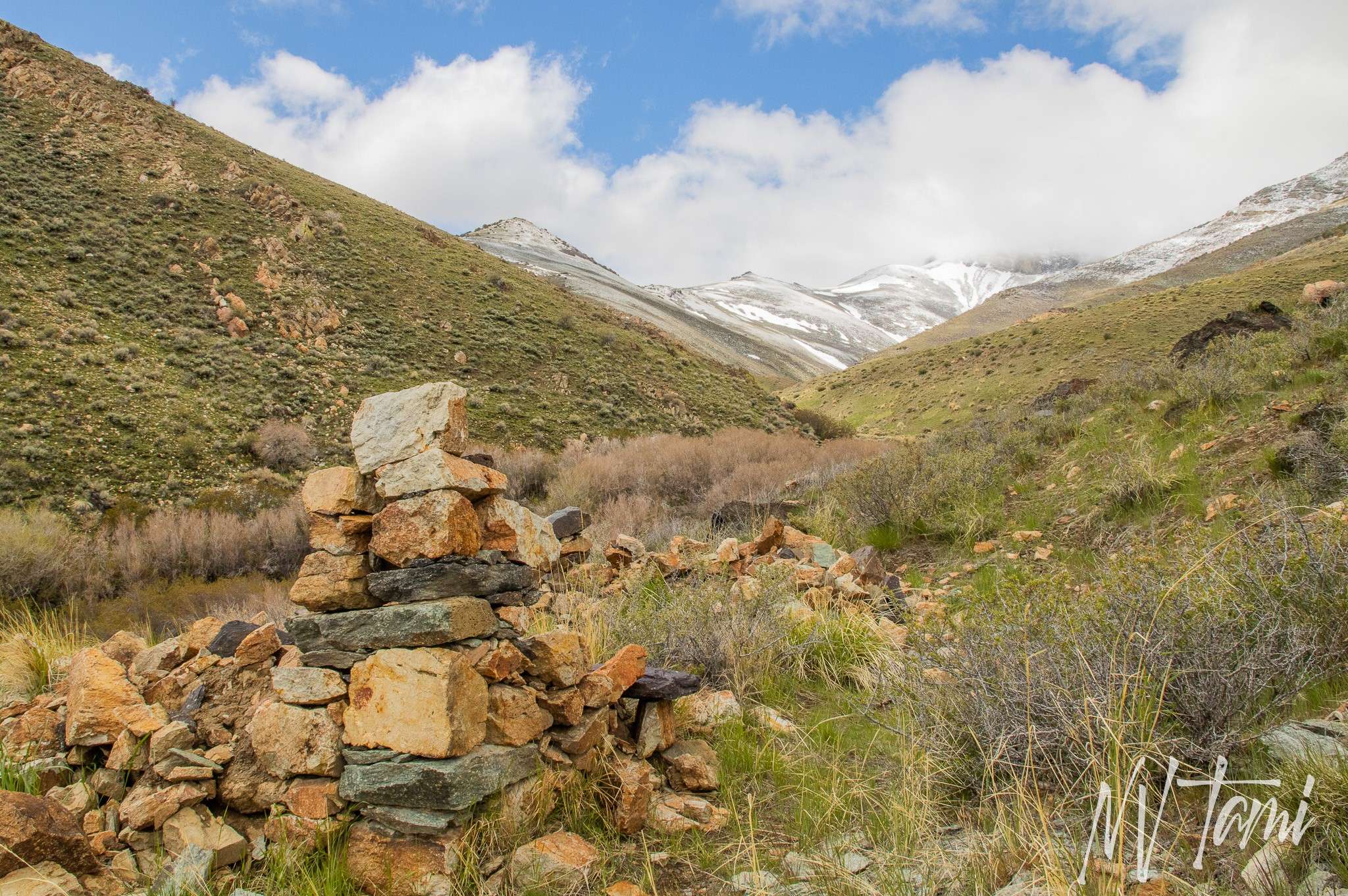 Santa Clara Ghost Town by Unionville Nevada Pershing County, formerly Humboldt County. Abandoned ghost town rock ruins