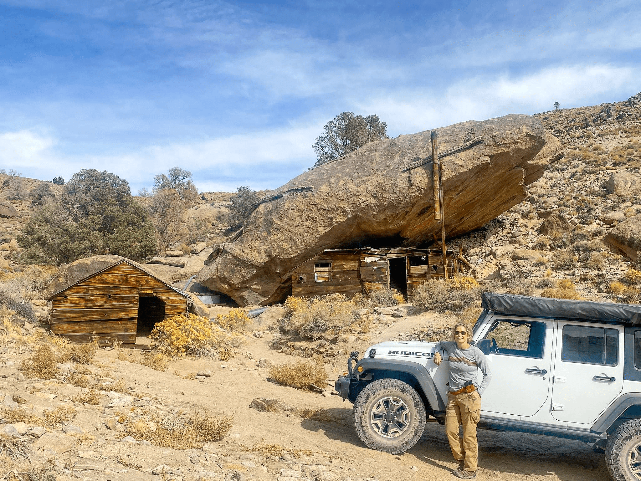 Bass Camp Cabin under the rock mineral county NV Nevada ghost town
