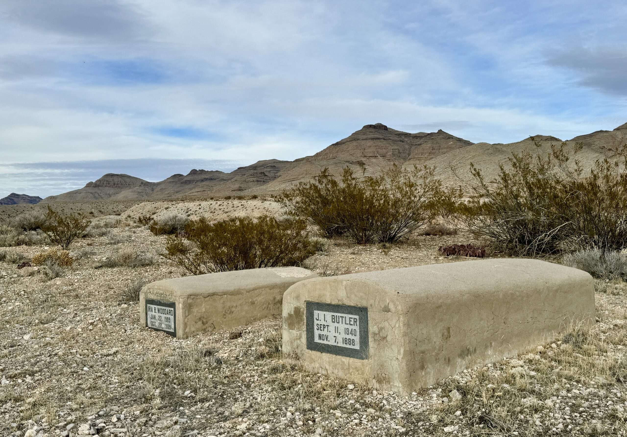 Ash Springs graves ghost town Lincoln County Nevada NV abandoned ruins James Butler Ira Butler Woodard