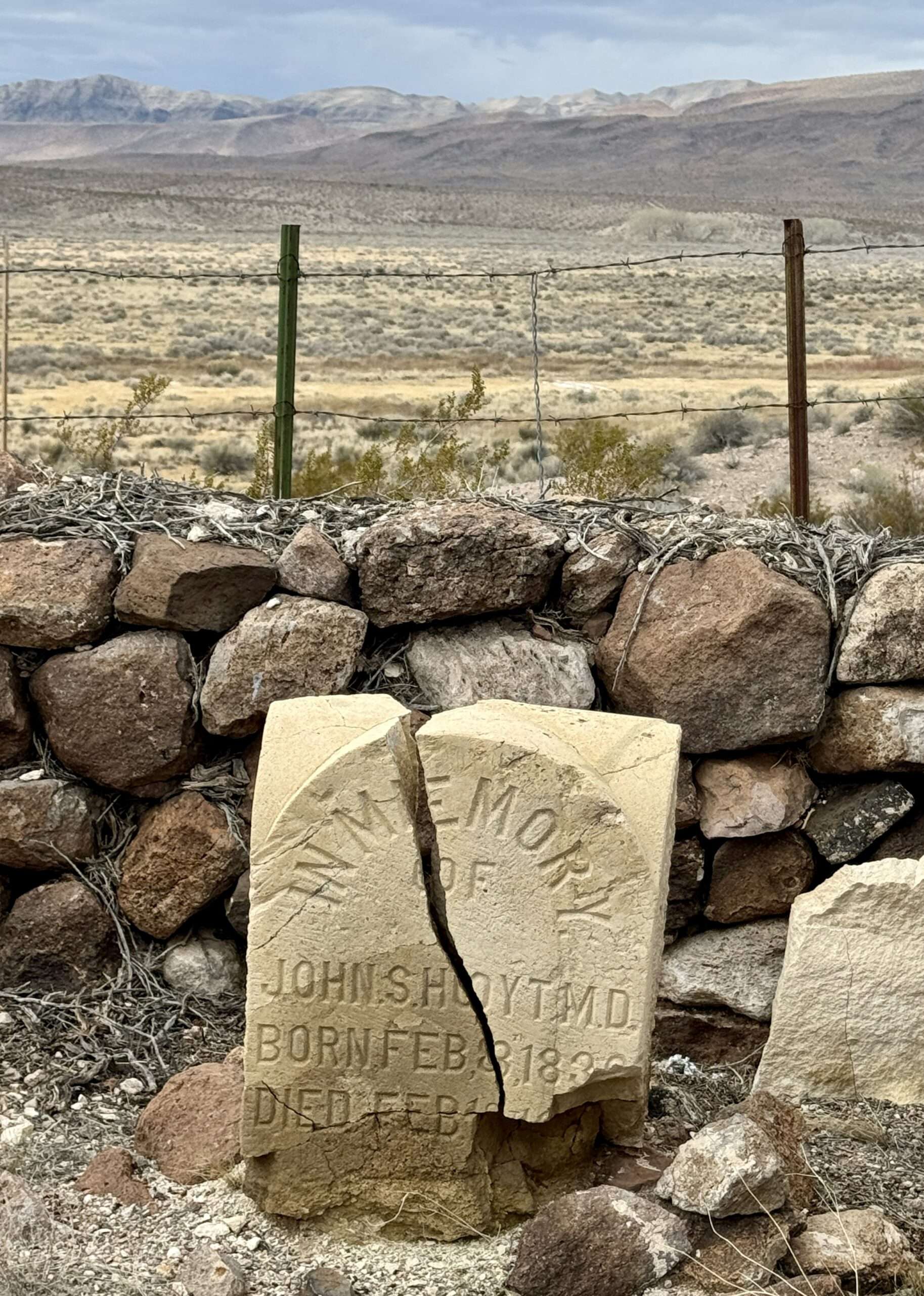 Ash Springs graves ghost town Lincoln County Nevada NV abandoned ruins Dr. John Hoyt