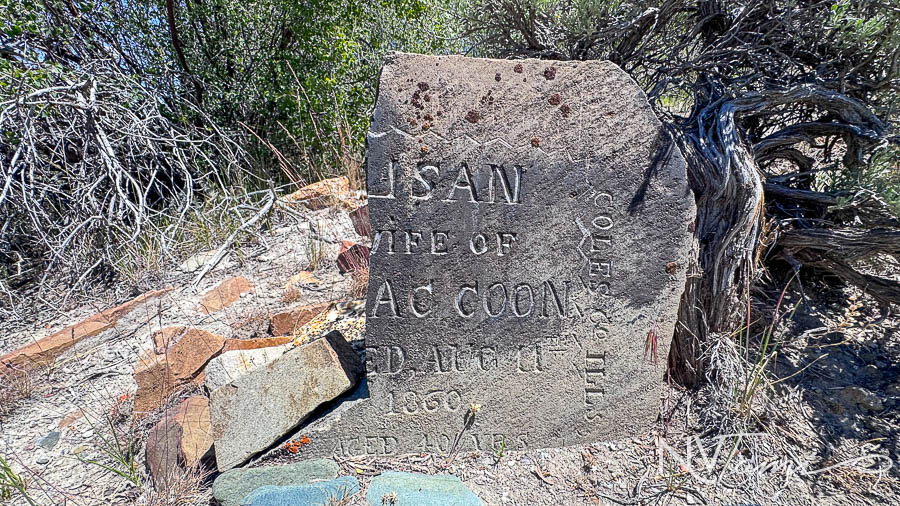 Susan Coon Emigrant Immigrant Grave Applegate Lassen trail grave headstone Antelope Springs Pershing County Nevada