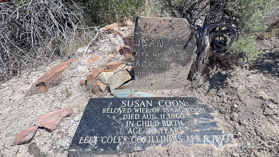 Susan Coon Emigrant Immigrant Grave Applegate Lassen trail grave headstone Antelope Springs Pershing County Nevada