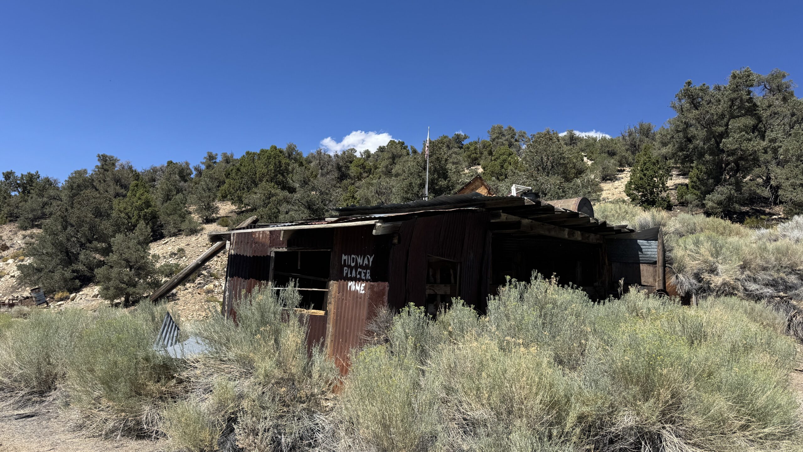 Esmeralda County Nevada Ghost Towns abandoned near Goldfield ruins Tule Canyon Midway Placer Mine
