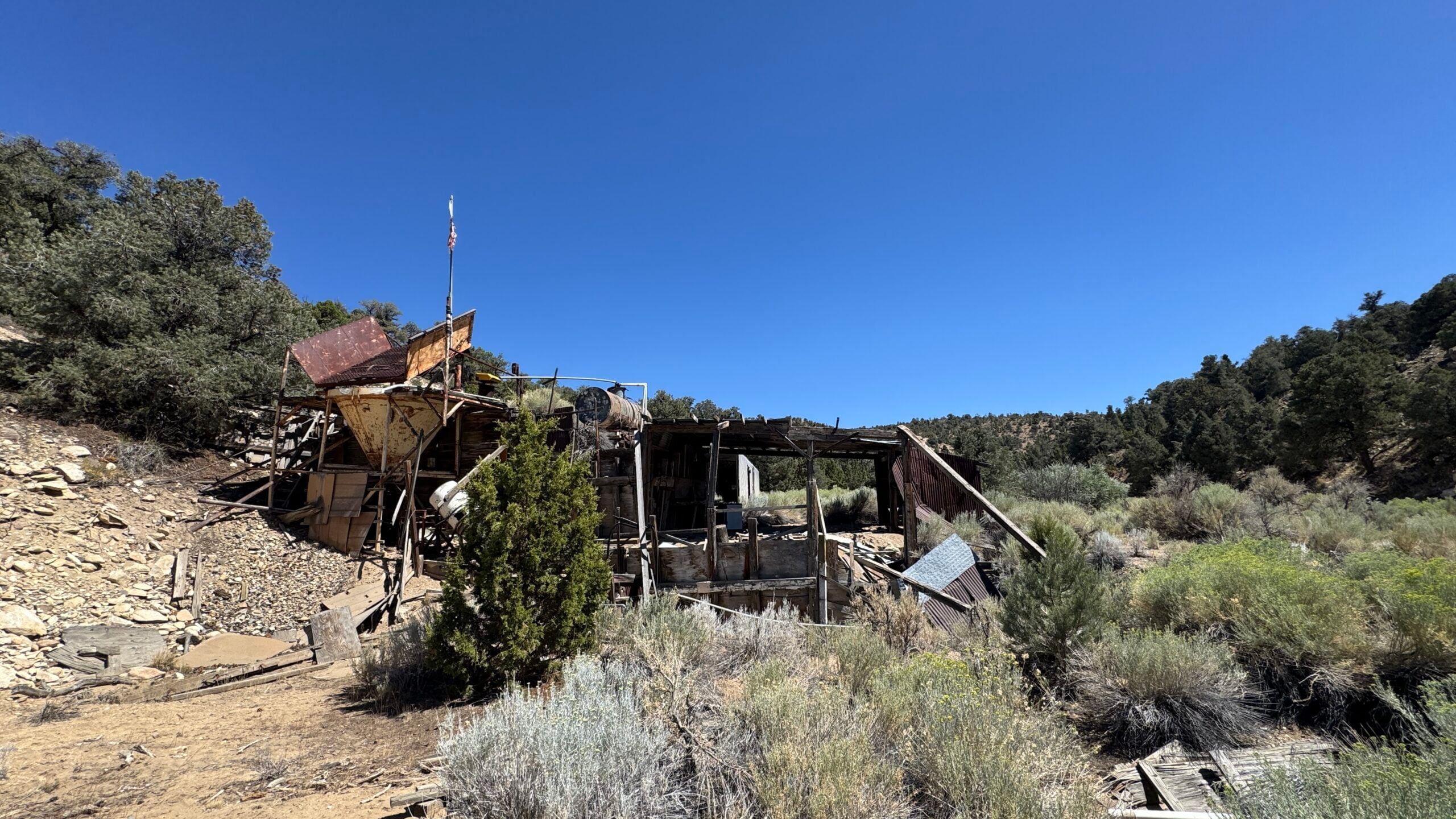 Esmeralda County Nevada Ghost Towns abandoned near Goldfield ruins Tule Canyon Midway Placer Mine