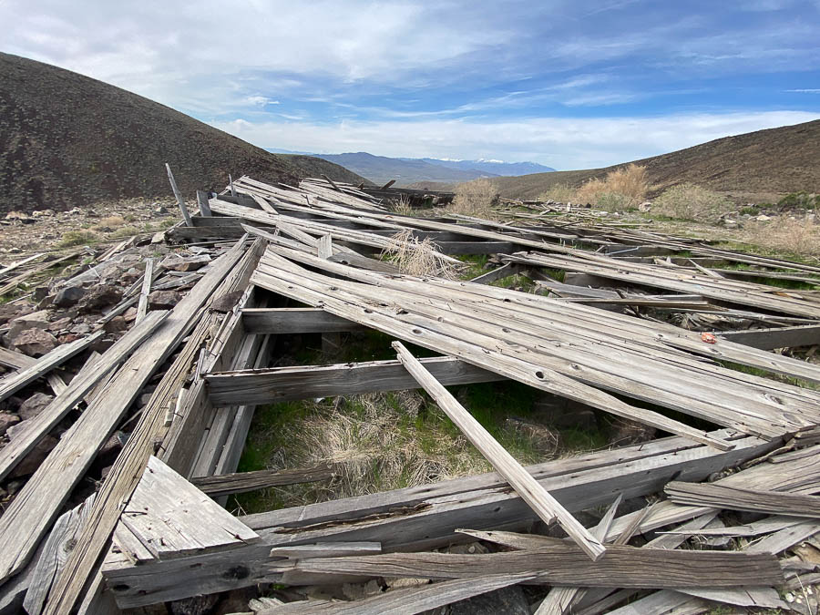 Talapoosa Ghost town Nevada Lyon county by Silver Springs and Dayton in the Virginia Range. Abandoned ruins mining